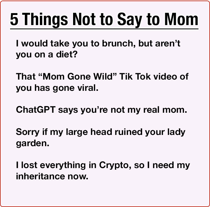 5 things not to say to mom