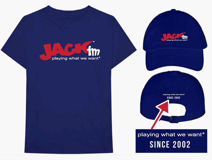 Jack FM t-shirt and hat