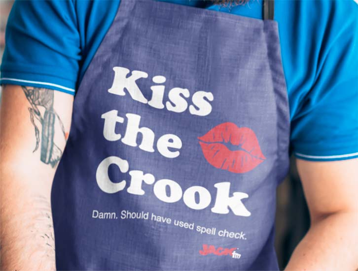 Photo of kiss the crook grilling apron